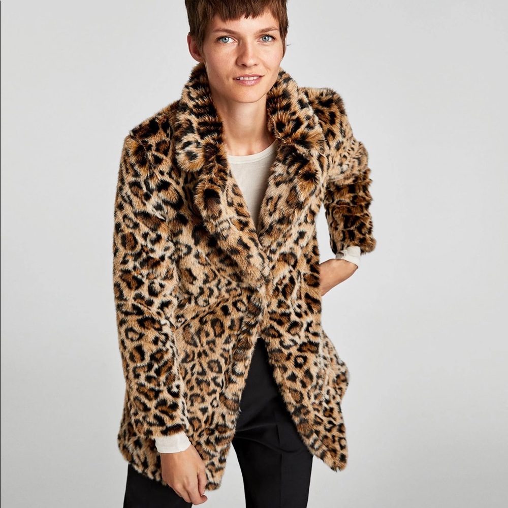 Zara Leopard Fur Coat